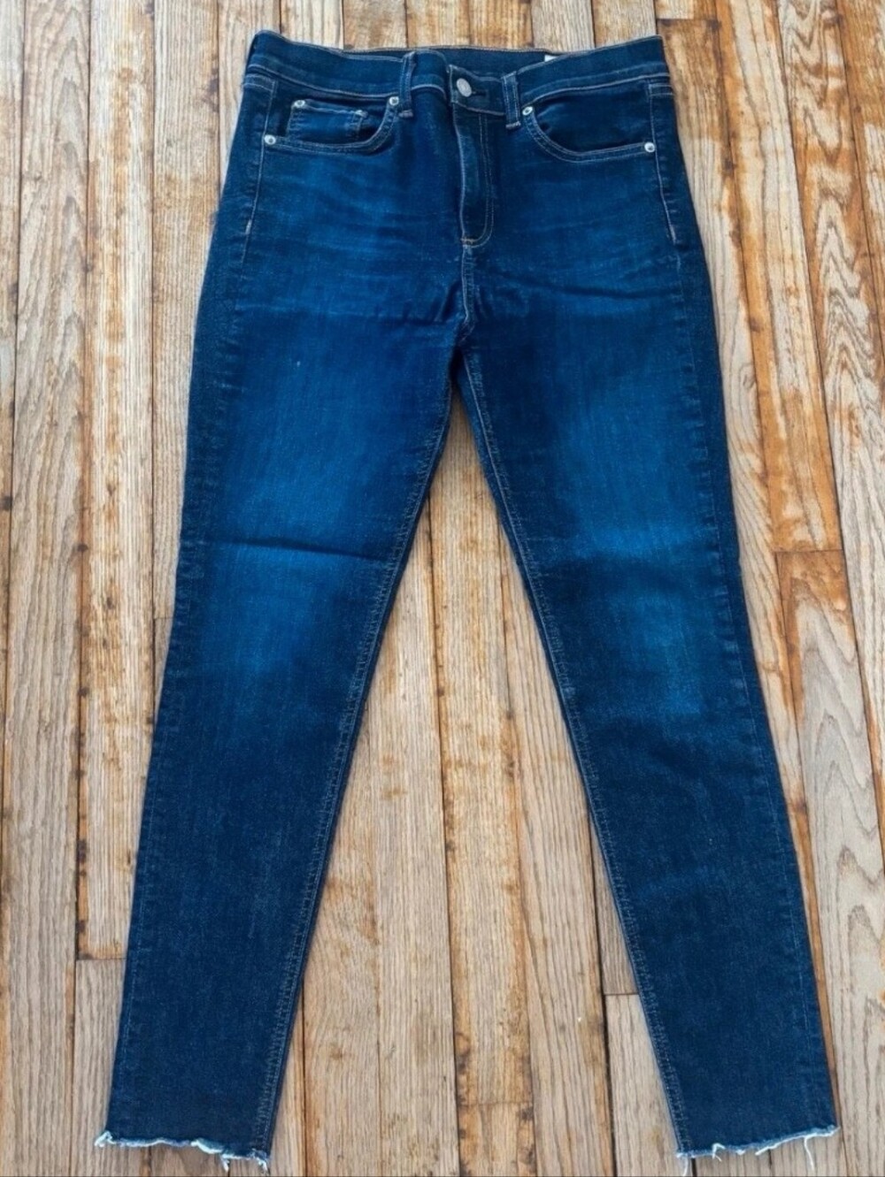 Rag & Bone Classic High-Rise Dark Blue Women's Jeans, Sz 29